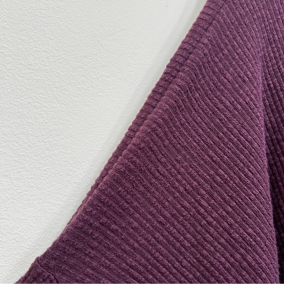 Free People Beach Traveler Cowl Neck Pullover Split Back Top in Purple, Size M - Picture 7 of 11